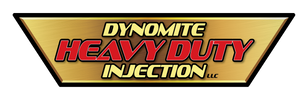 Dynamite Heavy Duty Injection logo, focusing on diesel injector solutions.