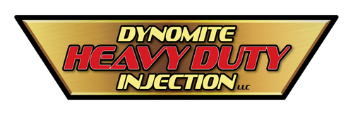 Dynamite Heavy Duty Injection logo, focusing on diesel injector solutions.