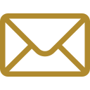 Gold envelope icon representing communication and mailing.