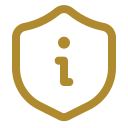 Information shield icon representing security details.
